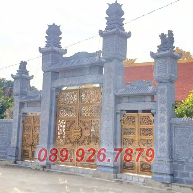 472 - mẫu cổng đá đẹp bán bến tre - miếu chùa