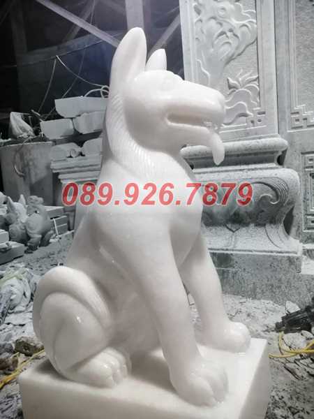 59- mẫu chó đá đẹp bán phú yên- tượng chó đá trắng