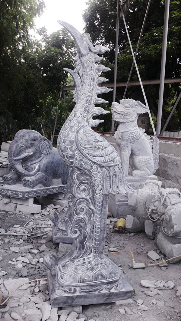 Con Hạc Đá – Biểu Tượng Linh Thiêng Trong Nghệ Thuật Đá Mỹ Nghệ