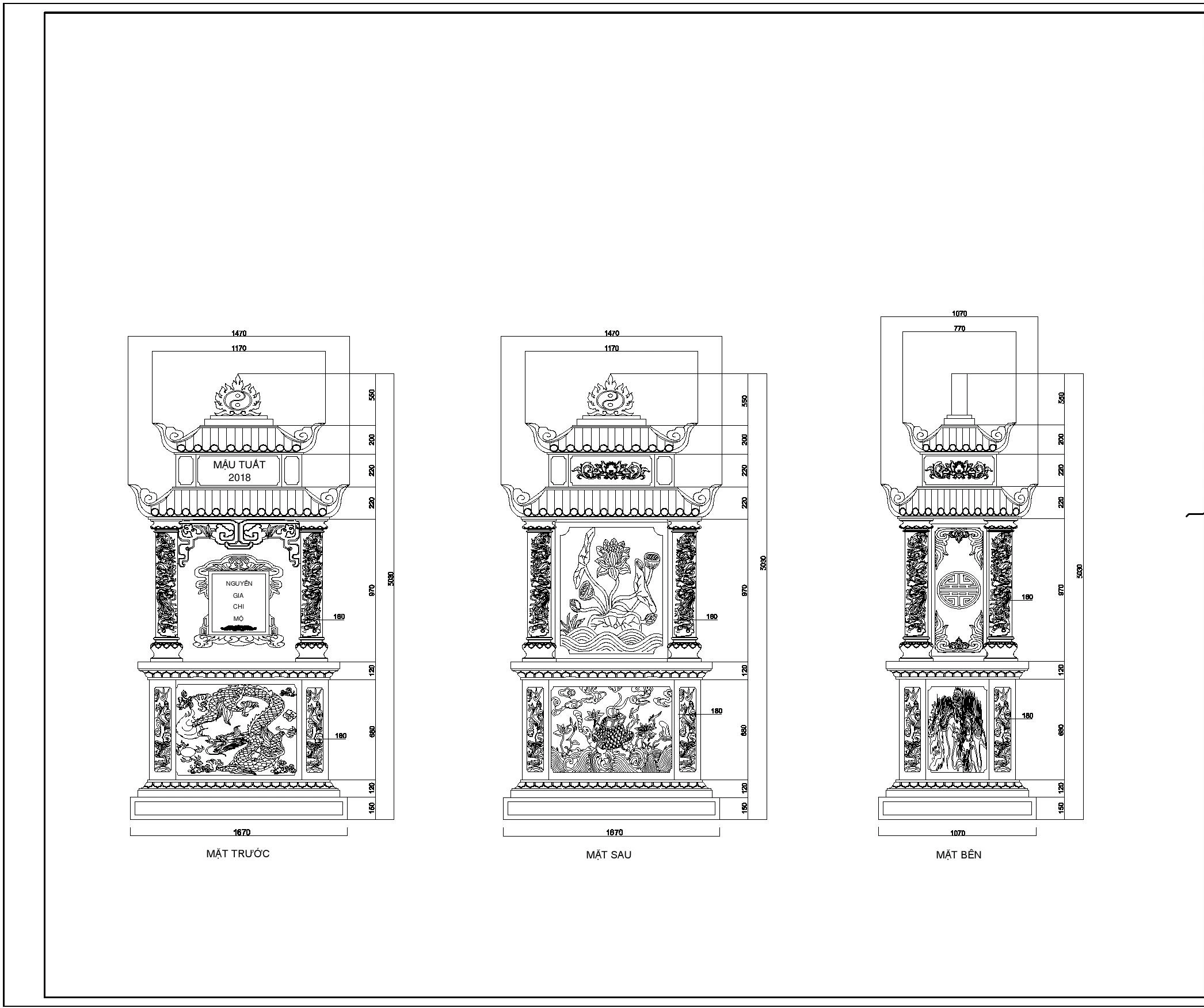 Một bản vẽ lăng mộ đá đơn giản không nên chỉ đẹp trên giấy mà cần phù hợp với điều kiện thi công thực tế
