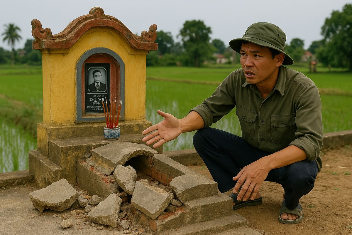 Tu sửa, xây mới hay cải tạo mộ phần không đơn thuần là một việc làm kỹ thuật mà còn là nghi lễ tâm linh cần sự trang nghiêm, thành kính