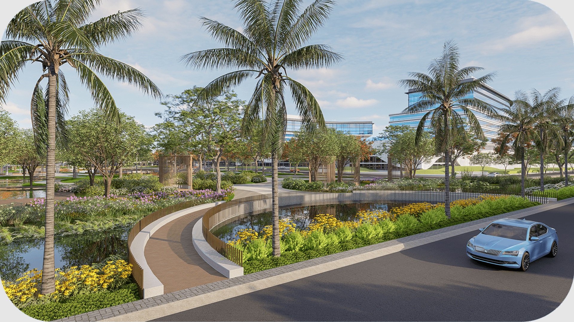 Điểm nổi bật đầu tiên giúp đá mỹ nghệ trở thành lựa chọn hàng đầu trong cảnh quan đô thị chính là độ bền và khả năng chịu tác động thời tiết vượt trội