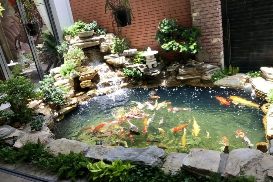 Đá mỹ nghệ đóng vai trò quan trọng trong việc tạo nên vẻ đẹp ấn tượng của hồ cá và tiểu cảnh