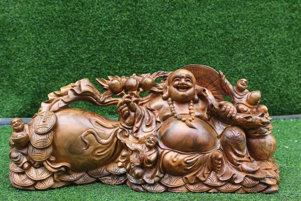 TƯỢNG DI LẶC KÉO BAO TIỀN ĐÁ – CHIÊU TÀI ĐẮC LỘC