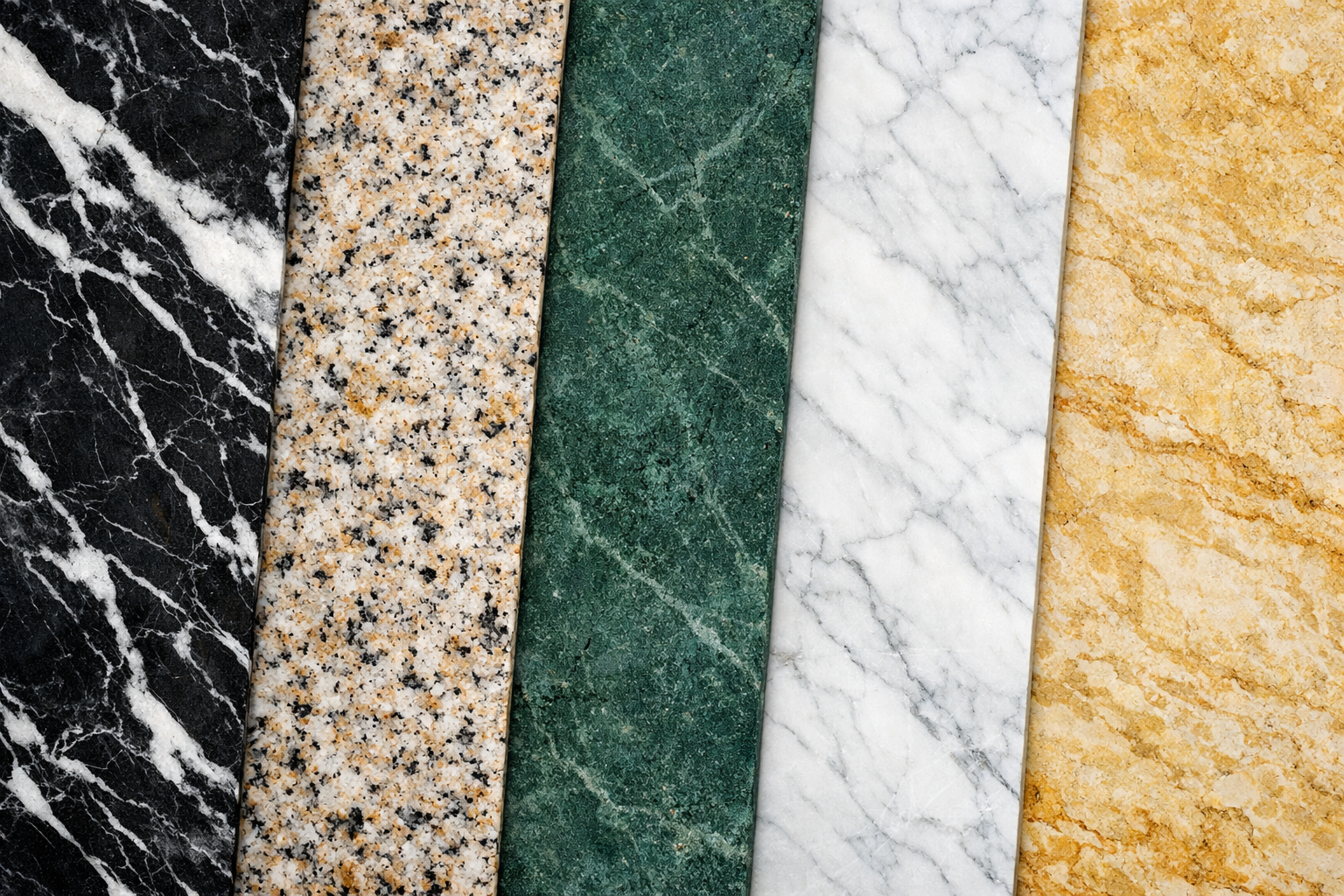 Mỗi dòng đá mỹ nghệ lại tương tác với ánh sáng theo cách riêng