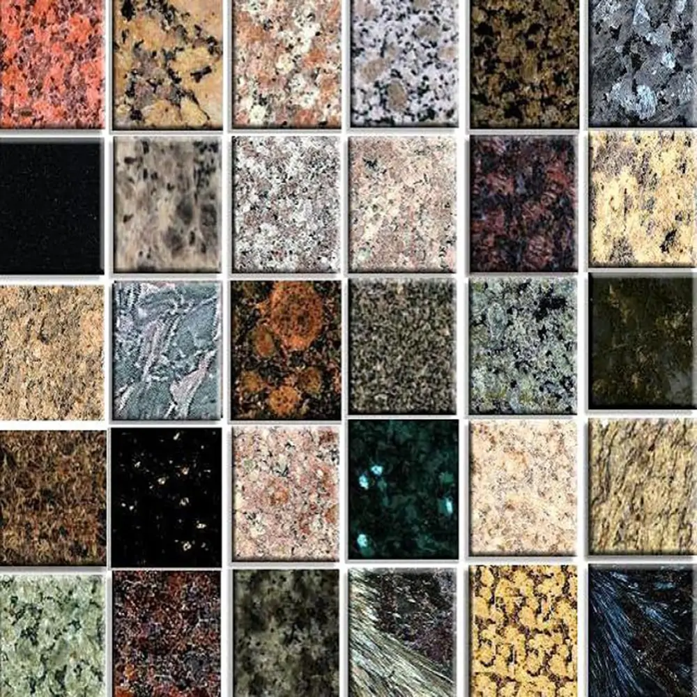 Granite không chỉ nổi bật bởi độ bền mà còn bởi vẻ đẹp tự nhiên rất riêng. Màu sắc của đá granite khá đa dạng: xám, đen, đỏ, vàng, xanh… với các hạt khoáng lấp lánh tạo chiều sâu và sự sang trọng