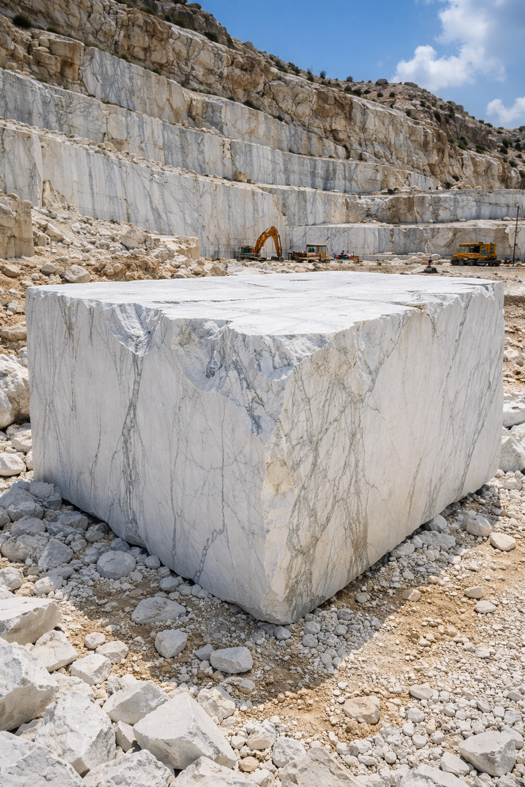 Hành trình của một tác phẩm đá mỹ nghệ bắt đầu từ việc lựa chọn nguyên liệu. Không phải khối đá nào cũng có thể trở thành tác phẩm