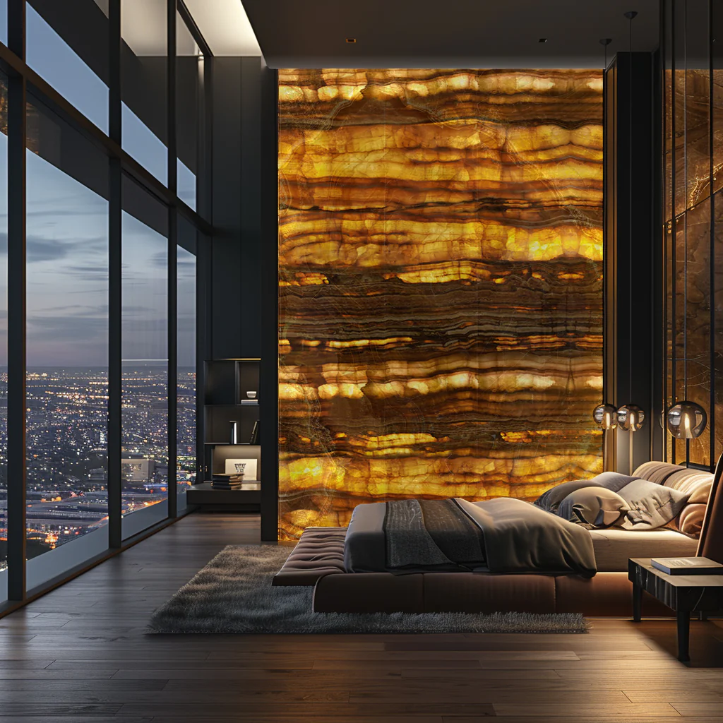 Yếu tố đầu tiên quyết định sự sang trọng chính là chất liệu đá. Những dòng đá tự nhiên như marble trắng, granite cao cấp hay onyx thường được ưa chuộng trong các không gian biệt thự, khách sạn