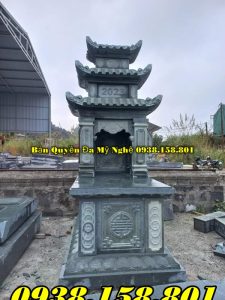 316 Bán - thiết kế mẫu mộ đá có mái Cao Bằng đá xanh nguyên khối